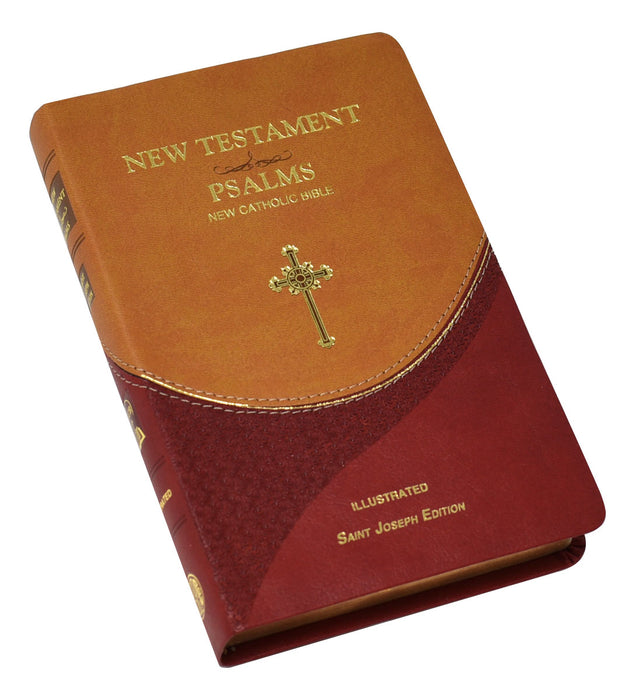 St. Joseph New Catholic Bible New Testament and Psalms - Brown-Burgundy 