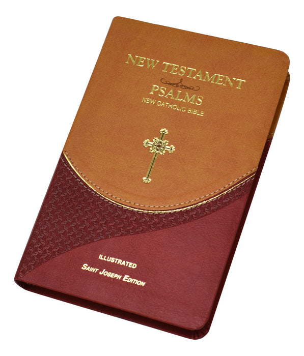 St. Joseph New Catholic Bible New Testament and Psalms - Brown-Burgundy 