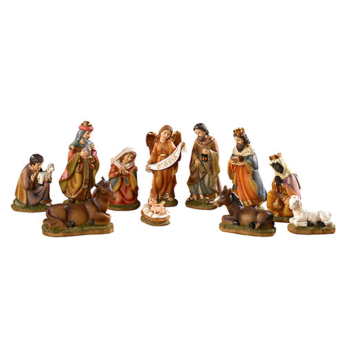 4.5"H Nativity Set With Detachable Infant | 11 Pcs. Per Set