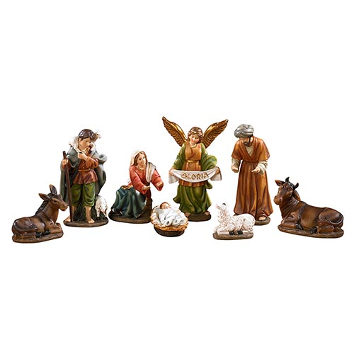 6"H Nativity Set With Detachable Infant | 8 Pcs. Per Set