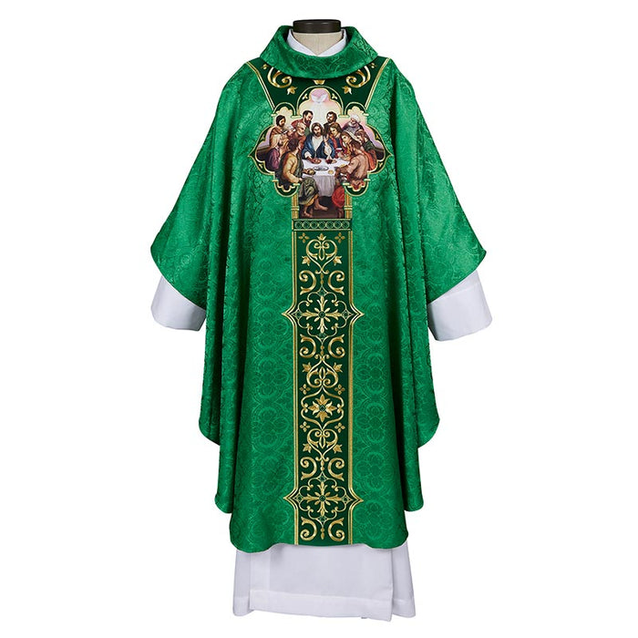 The Last Supper Gothic Style Chasuble with Cowl Collar