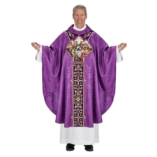 The Last Supper Gothic Style Chasuble with Cowl Collar