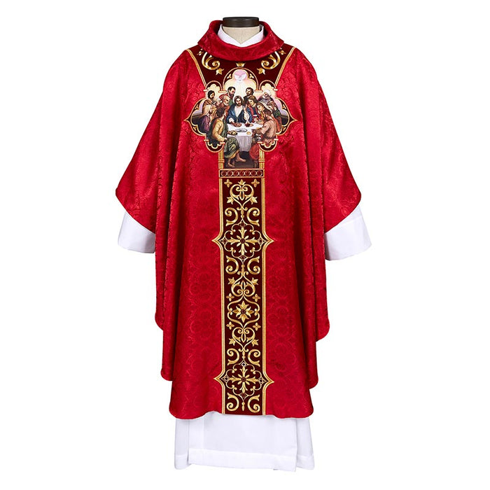 The Last Supper Gothic Style Chasuble with Cowl Collar