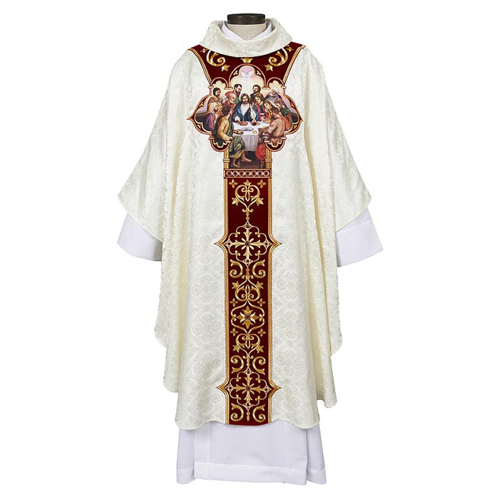 The Last Supper Gothic Style Chasuble with Cowl Collar