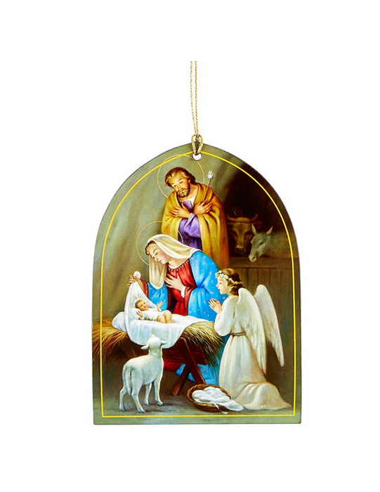 The Nativity Angel Arched Christmas Ornament - 6 Pieces Per Package