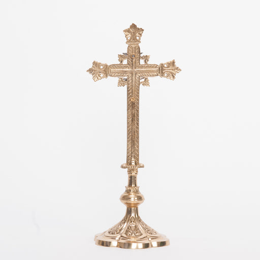 Traditional Altar Crucifix Traditional Altar Cross with Silver Plated corpus and INRI