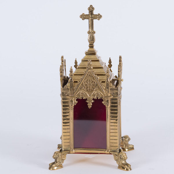 Traditional Brass Gothic Relic Shrine