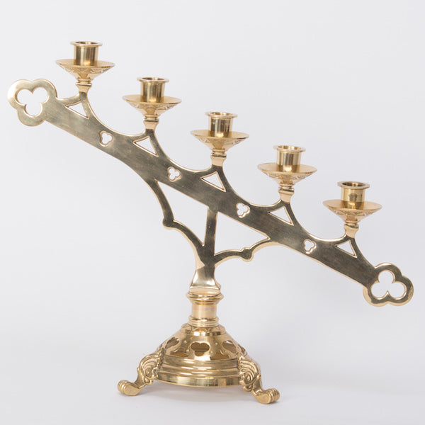 Traditional Five-Light Ascending Church Candelabra Traditional 5 light Ascending Church Candelabra.