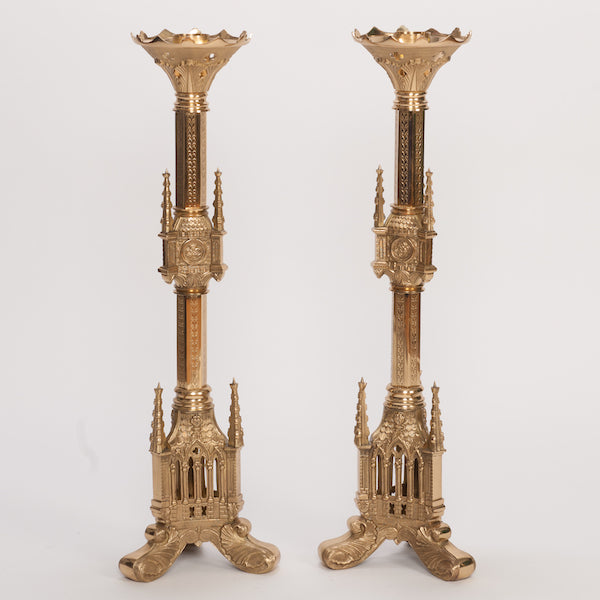 30" Traditional Gothic Altar Candlestick Traditional Gothic 30" Altar Candle