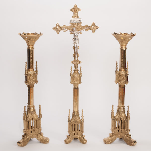 30" Traditional Gothic Altar Candlestick Traditional Gothic 30" Altar Candle