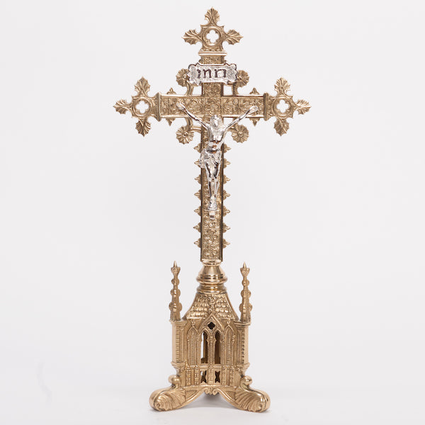 Traditional Gothic Style Short Altar Crucifix