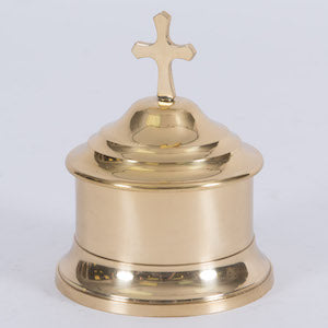 Traditional Host Eucharist Box Brass