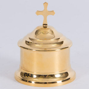 Traditional Host Eucharist Box Gold Plated