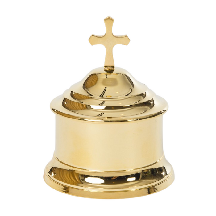 Traditional Host Eucharist Box Gold Plated