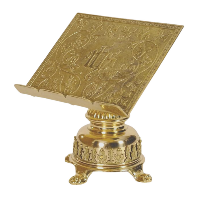 raditional Missal Bible Sacramentary Stand in Solid Brass Polished Brass and Lacquered Missal Stand- Adjustable height Book Rest.