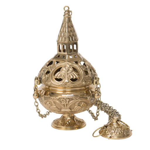 Traditional Polished Brass Censer Traditional Censer / Thurible with removable charcoal cup.