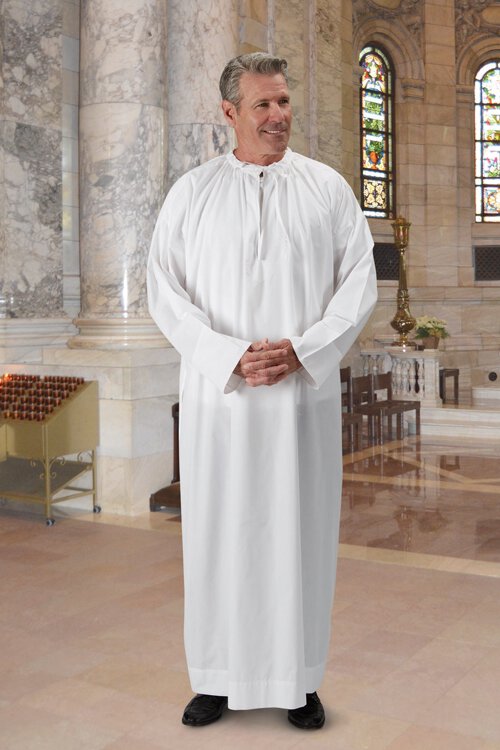 Traditional Pullover Robe Style Alb Church Supply Church Apparels