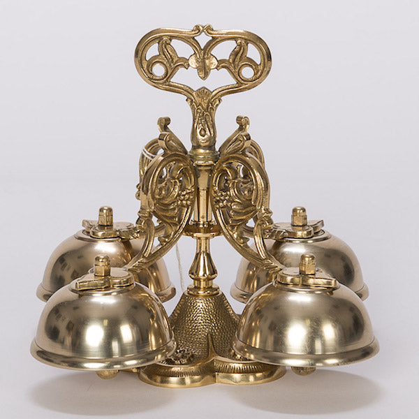 Traditional Sanctus Altar Bells Polished Brass and Lacquered Altar Bells