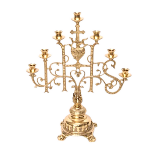 Traditional Seven-Light Church Candelabra Traditional Church 7 Light Candelabra with 7/8" candle sockets