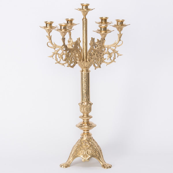 Traditional Seven Branch Cathedral Candelabra Cathedral 7 Light Candelabra