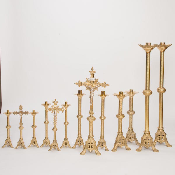 Traditional Solid Brass Church Altar Candlestick