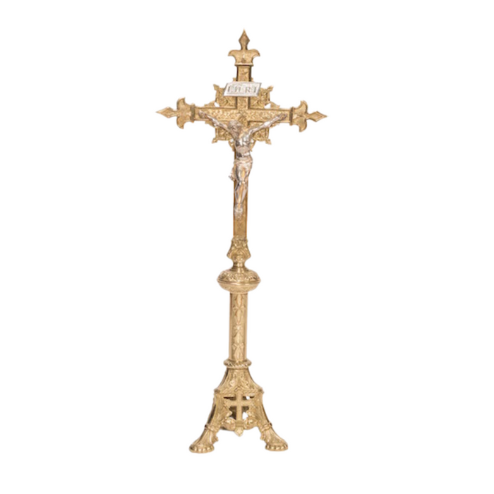 Traditional Solid Brass Church Altar Crucifix