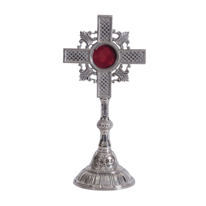 Traditional Veneration Cross Reliquary Cross Reliquary Traditional Veneration Cross Reliquary Cross Reliquary Silver Plated Traditional Veneration Cross Reliquary