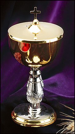 Two-Tone Ciborium with Cross Cover