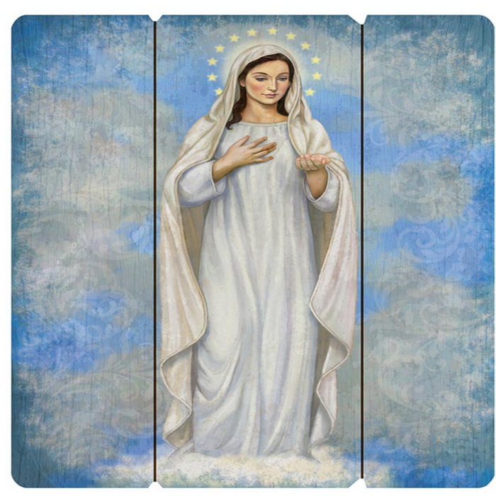 Our Lady of Medjugorje Pallet Sign Our Lady of Medjugorje Pallet Signs Our Lady of Medjugorje Wood Pallet Sign Our Lady of Medjugorje Pallet Signs 