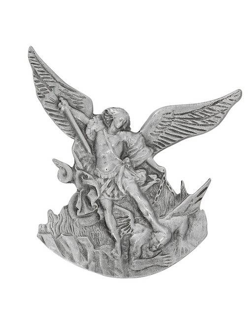 Pewter St. Michael Visor Clip Military Protection St. Michael Armed Forces Protection Armed Forces Guidance