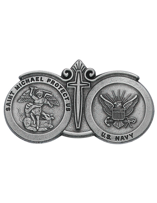 U.S. Navy St. Michael Visor Clip Military Protection St. Michael Armed Forces Protection Armed Forces Guidance