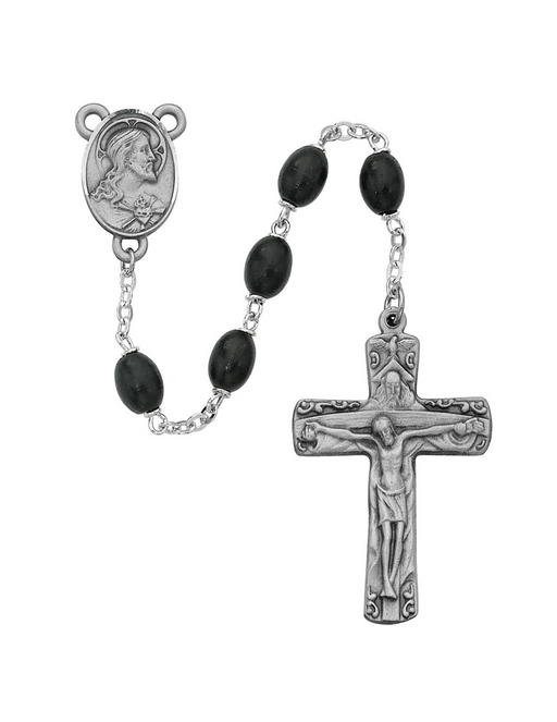 Trinity Black Wood Rosary Holy Trinity Father, Son and the Holy Spirit Holy Trinity Catholic items Holy Trinity keepsake