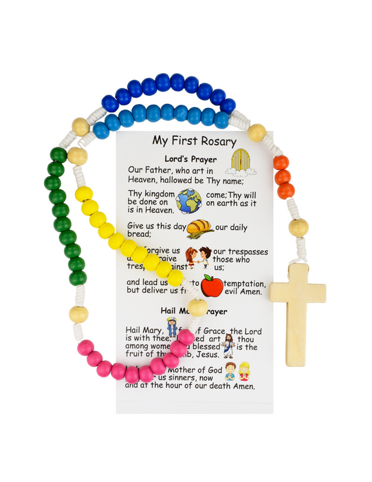 Wooden Kiddie Rosary - Small Wooden Kiddie Rosary Kiddie Rosary