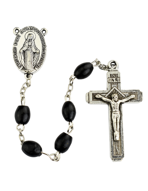 Blackwood Miraculous Medal Rosary Black  Miraculous Medal Rosary  Miraculous Medal Rosary 