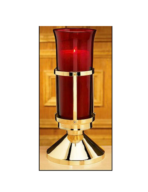 Sanctuary Lamp with Ruby Globe Sanctuary Lamp Ornate Altar Sanctuary Lamp Sanctuary Lamp with globe Traditional Sanctuary Lamp