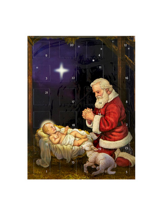 Calendario de Adviento de Papá Noel Adorador de 11" H - 1 pieza por paquete