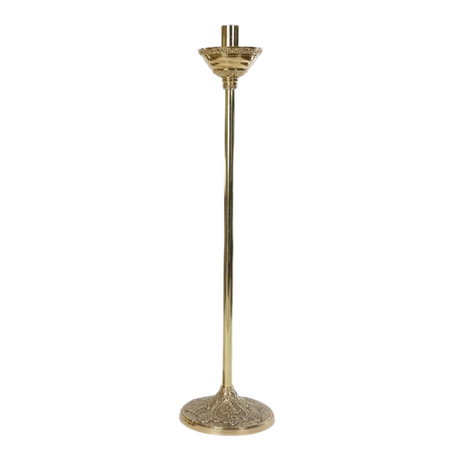 42" Smooth Brass Processional Candlestick