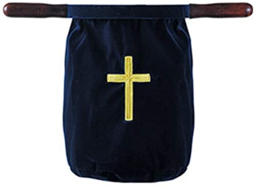 Velvet Embroidered Cross Offering Bag1