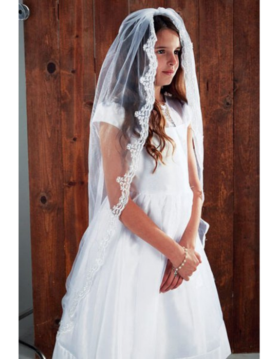 First Communion Lace Mantilla Veil – 45”