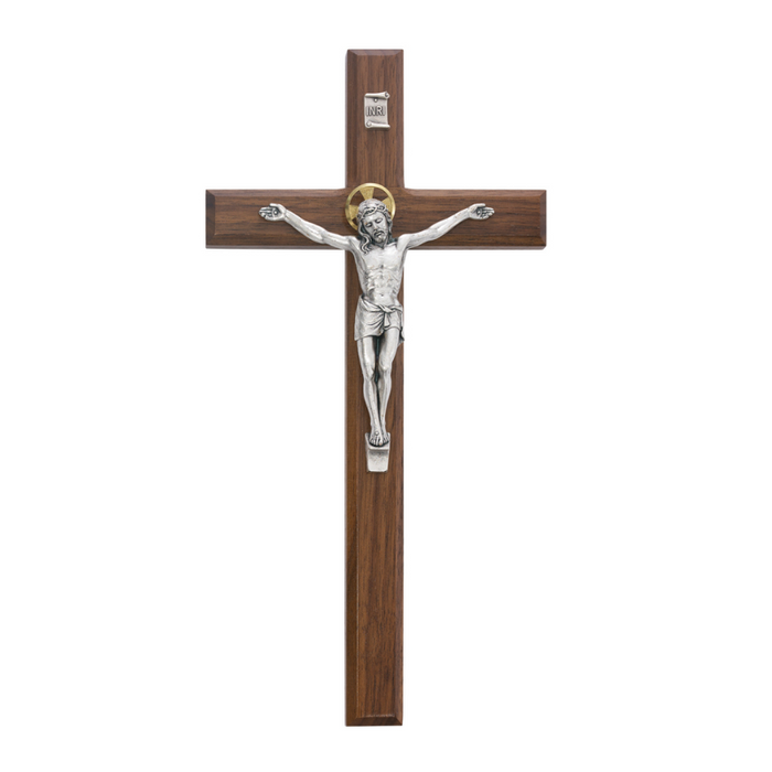 12" Walnut Beveled Crucifix Crucifix Crucifix Symbolism Catholic Crucifix items