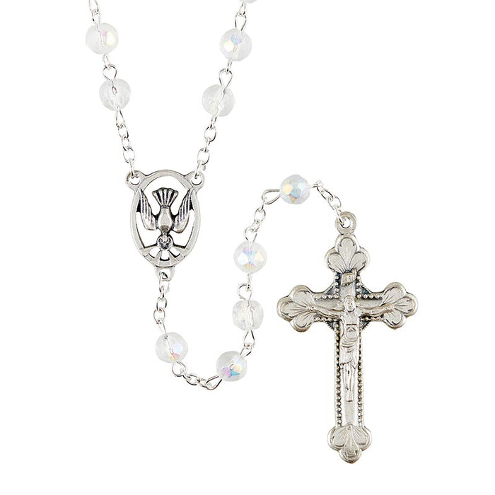 White Confirmation Rosary