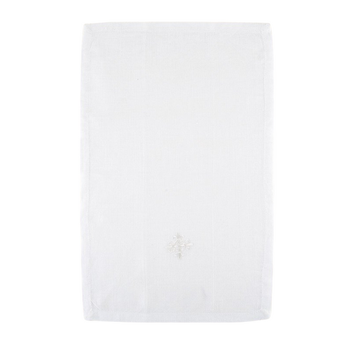 White Fleur-de-Lis Cross Linen Purificator