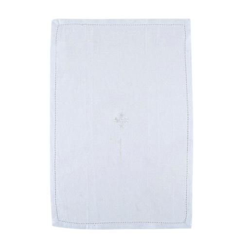 White Fleur de Lis Cross Lavabo Towel - 3 Pieces Per Package