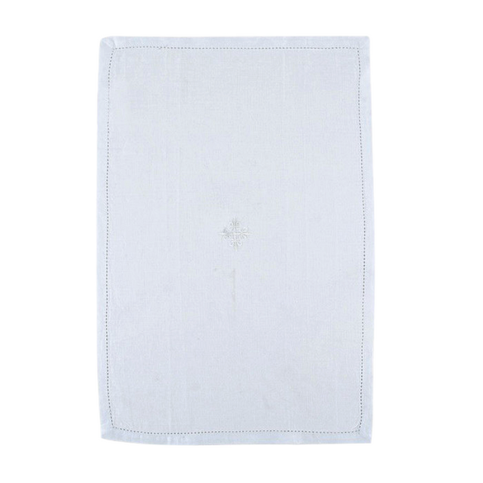 White Fleur de Lis Cross Lavabo Towel - 3 Pieces Per Package