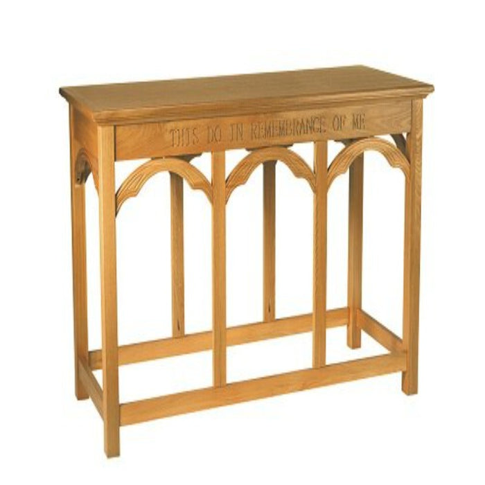 Wood Church Communion Table - Medium Oak