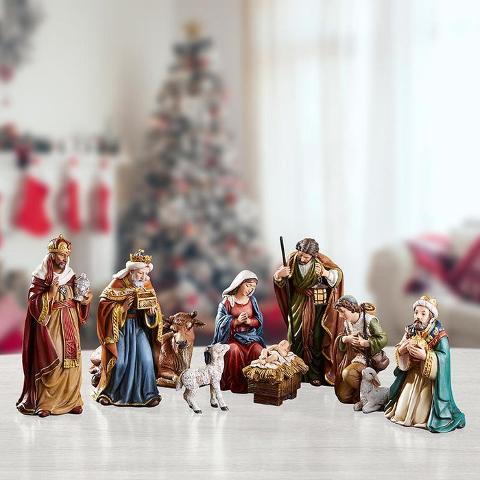 5"H Figurine - 9-Piece Nativity Set