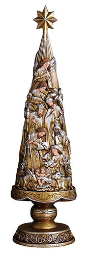 Metallic Nativity 21" Christmas Tree Christmas Gift Christmas Season Decor Christmas Celebration