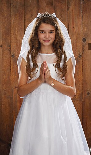 Crystal Tiara First Communion Veil First Communion Veil Crystal First Communion Veil Communion Gift Communion Keepsake Communion Souvenir