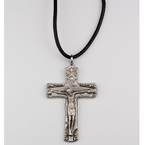 Trinity Crucifix with an Adjustable Cord Holy Trinity Father, Son and the Holy Spirit Holy Trinity Catholic items Holy Trinity keepsake