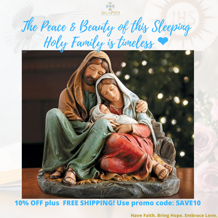 6" H Sleeping Holy Family Figurine